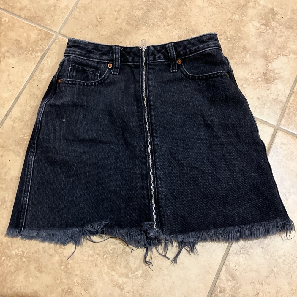 Black Jean Skirt